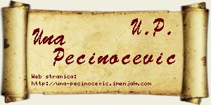 Una Pečinoćević vizit kartica